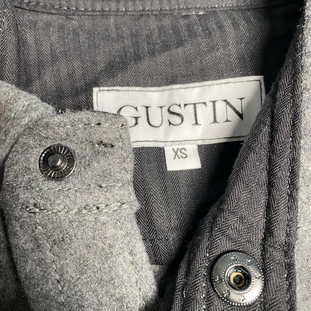 Gustin CPO Shacket XS Mens Heavyweight Flannel Gray Utility Work READ - Picture 6 of 6